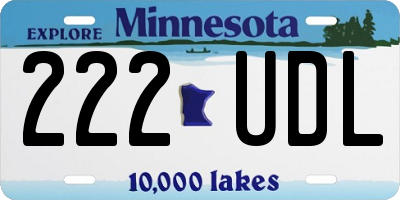 MN license plate 222UDL