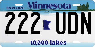 MN license plate 222UDN