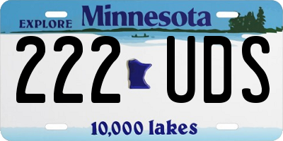 MN license plate 222UDS