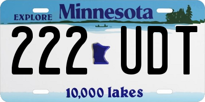 MN license plate 222UDT