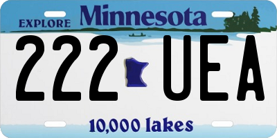 MN license plate 222UEA