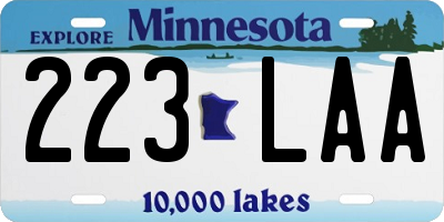 MN license plate 223LAA