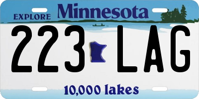 MN license plate 223LAG