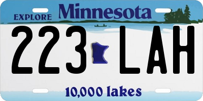 MN license plate 223LAH