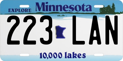 MN license plate 223LAN