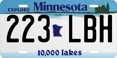 MN license plate 223LBH