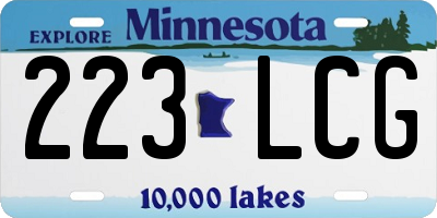 MN license plate 223LCG