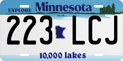 MN license plate 223LCJ