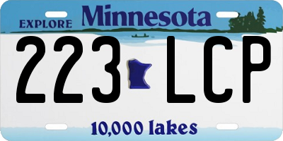 MN license plate 223LCP