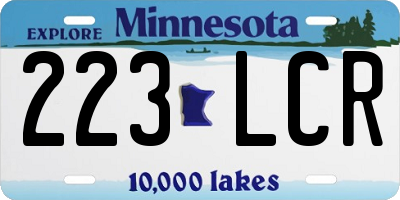 MN license plate 223LCR