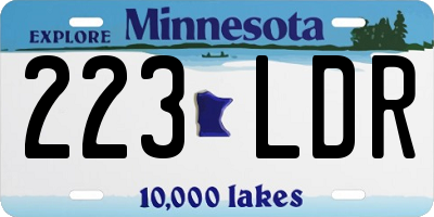 MN license plate 223LDR