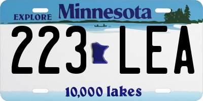 MN license plate 223LEA