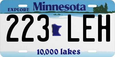 MN license plate 223LEH