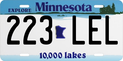 MN license plate 223LEL
