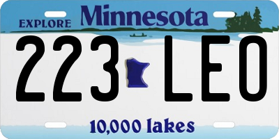 MN license plate 223LEO