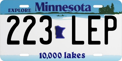 MN license plate 223LEP