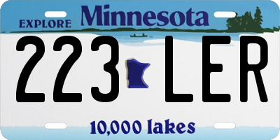 MN license plate 223LER