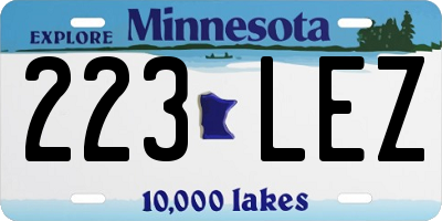 MN license plate 223LEZ