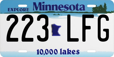 MN license plate 223LFG