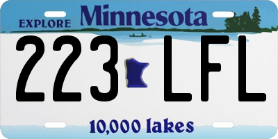 MN license plate 223LFL