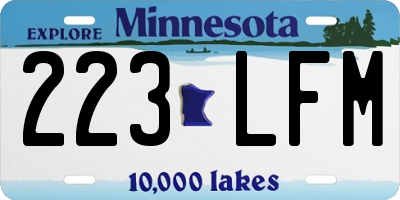 MN license plate 223LFM