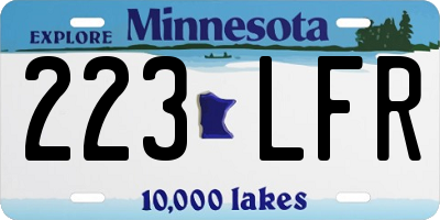 MN license plate 223LFR