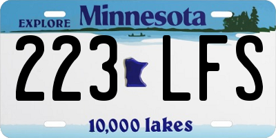 MN license plate 223LFS
