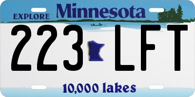 MN license plate 223LFT
