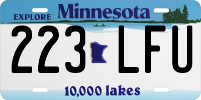 MN license plate 223LFU