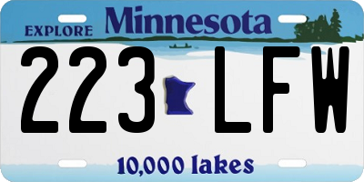 MN license plate 223LFW