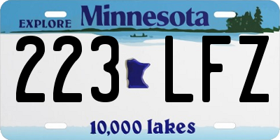 MN license plate 223LFZ