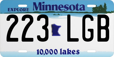 MN license plate 223LGB