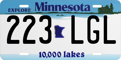 MN license plate 223LGL