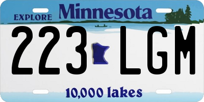 MN license plate 223LGM