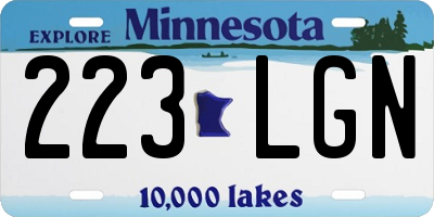MN license plate 223LGN