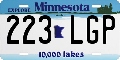 MN license plate 223LGP