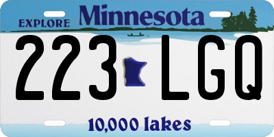 MN license plate 223LGQ