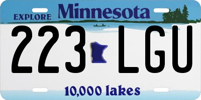 MN license plate 223LGU