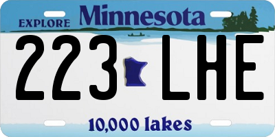 MN license plate 223LHE