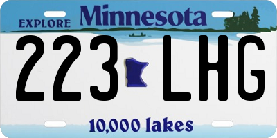 MN license plate 223LHG