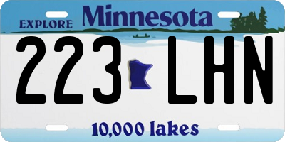 MN license plate 223LHN