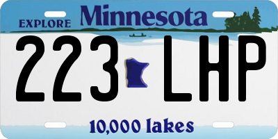 MN license plate 223LHP