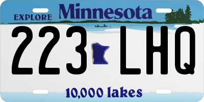 MN license plate 223LHQ