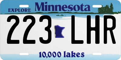 MN license plate 223LHR