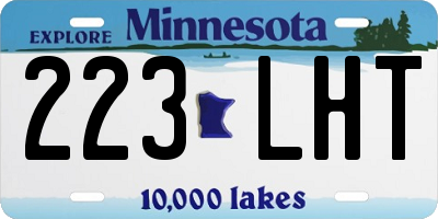 MN license plate 223LHT