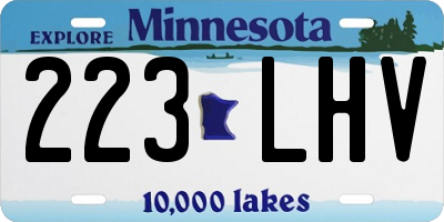 MN license plate 223LHV
