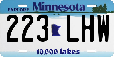 MN license plate 223LHW