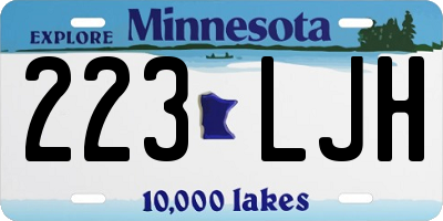 MN license plate 223LJH