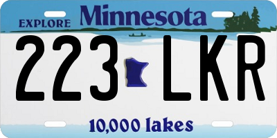 MN license plate 223LKR