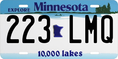 MN license plate 223LMQ